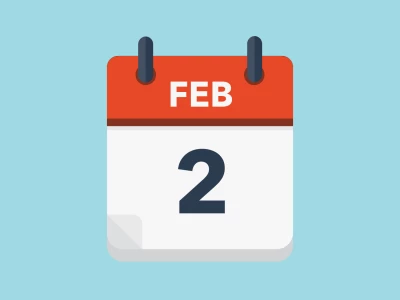 Calendar icon showing 2nd February