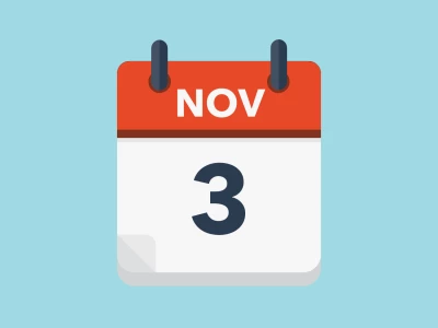 Calendar icon showing 3rd November