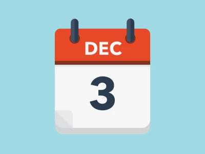 Calendar icon showing 3rd December