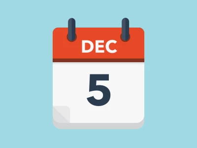 Calendar icon showing 5th December