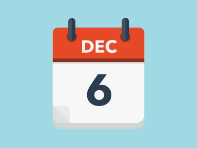 Calendar icon showing 6th December