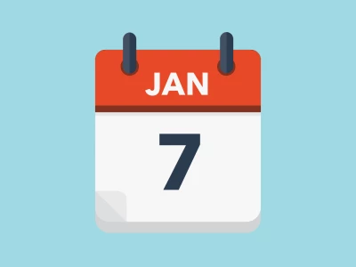 Calendar icon showing 7th January