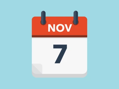 Calendar icon showing 7th November