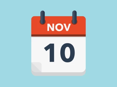 Calendar icon showing 10th November