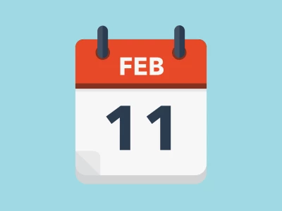 Calendar icon showing 11th February