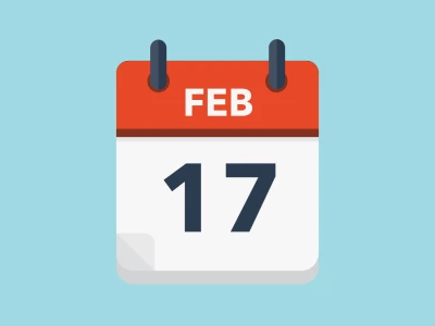 Calendar icon showing 17th February