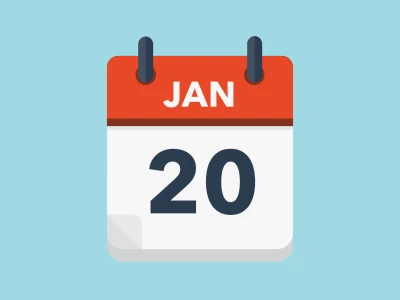 Calendar icon showing 20th January