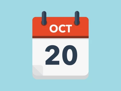 Calendar icon showing 20th October