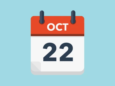 Calendar icon showing 22nd October