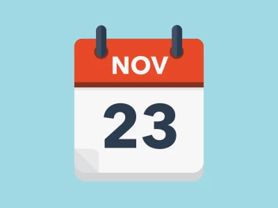 Calendar icon showing 23rd November