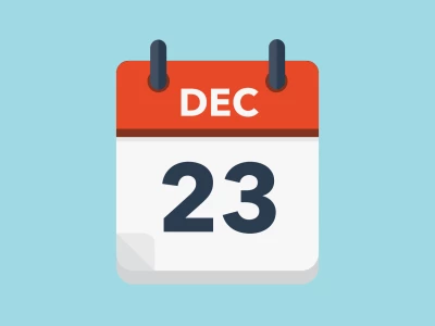 Calendar icon showing 23rd December