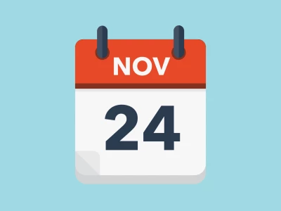 Calendar icon showing 24th November