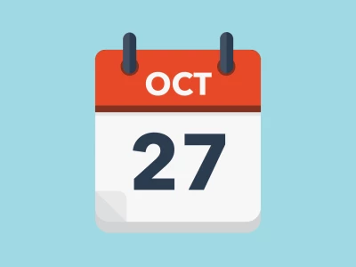 Calendar icon showing 27th October