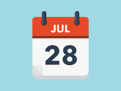 Calendar icon showing 28th July
