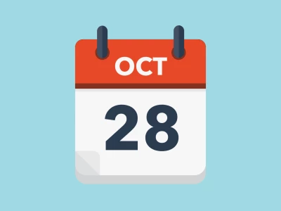 Calendar icon showing 28th October