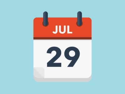 Calendar icon showing 29th July