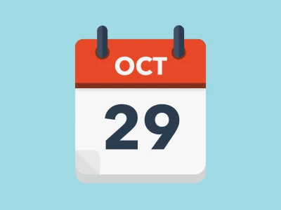 Calendar icon showing 29th October