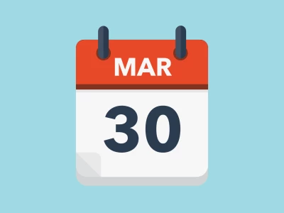 Calendar icon showing 30th March