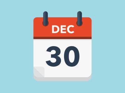 Calendar icon showing 30th December